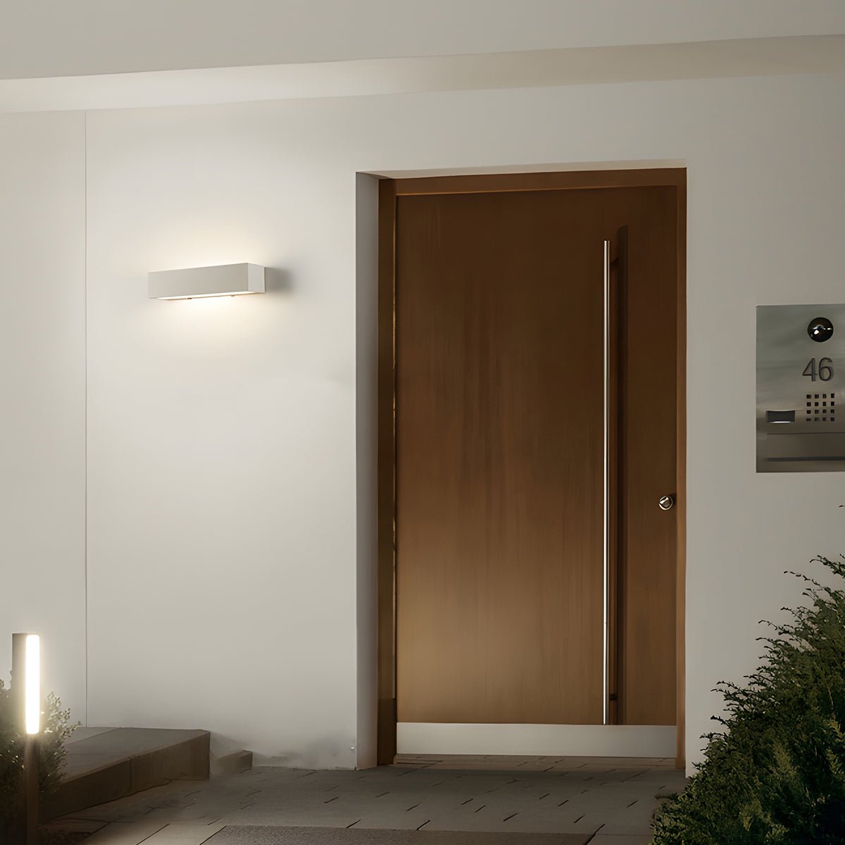 Modern Waterproof Outdoor Cement Rectangular Up&amp;Down LED Porch Lights - Flyachilles