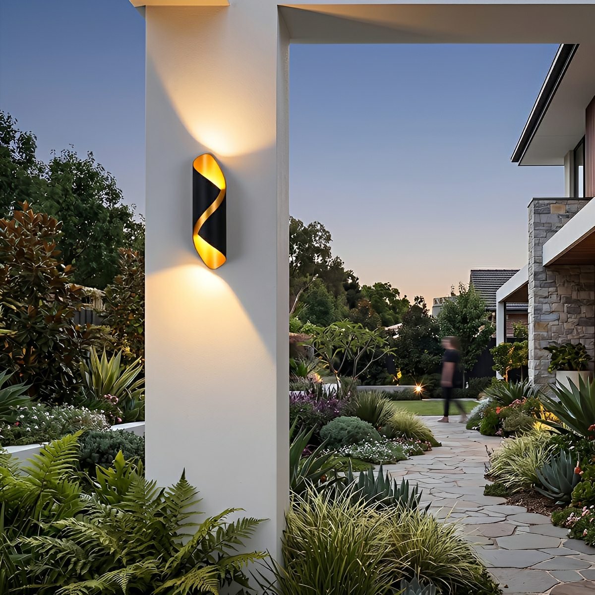 Modern Waterproof Outdoor LED Up and Down Light Wall Sconce - Flyachilles