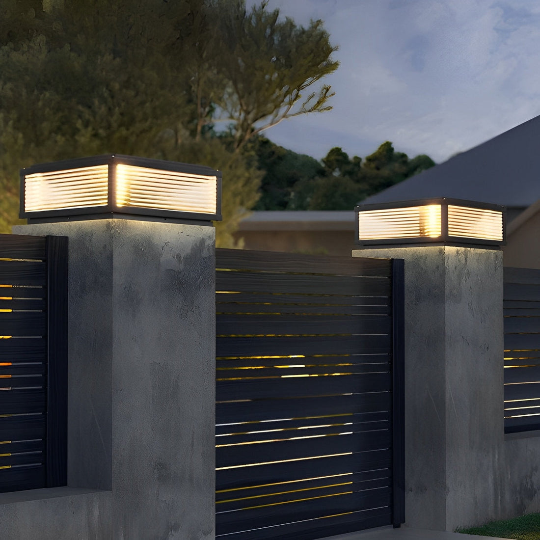 Modern Waterproof Outdoor Post Lights Solar Fence Pillar Light - Flyachilles