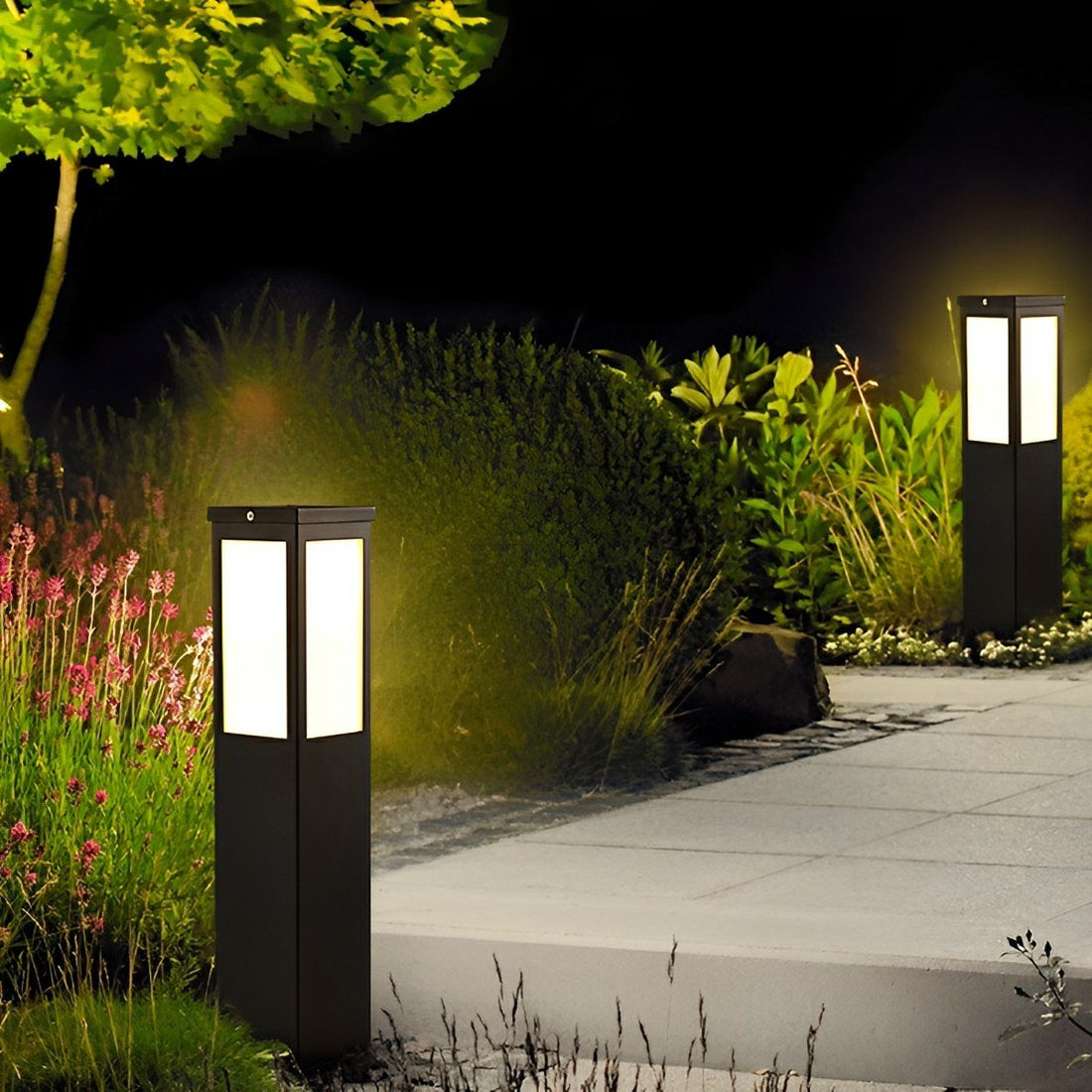Modern Waterproof Rectangular Outdoor LED Landscape Path Lights - Flyachilles