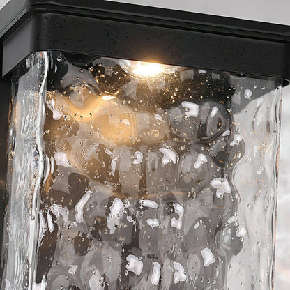 Modern Waterproof Rectangular Water Waves Outdoor LED Porch Wall Lights - Flyachilles