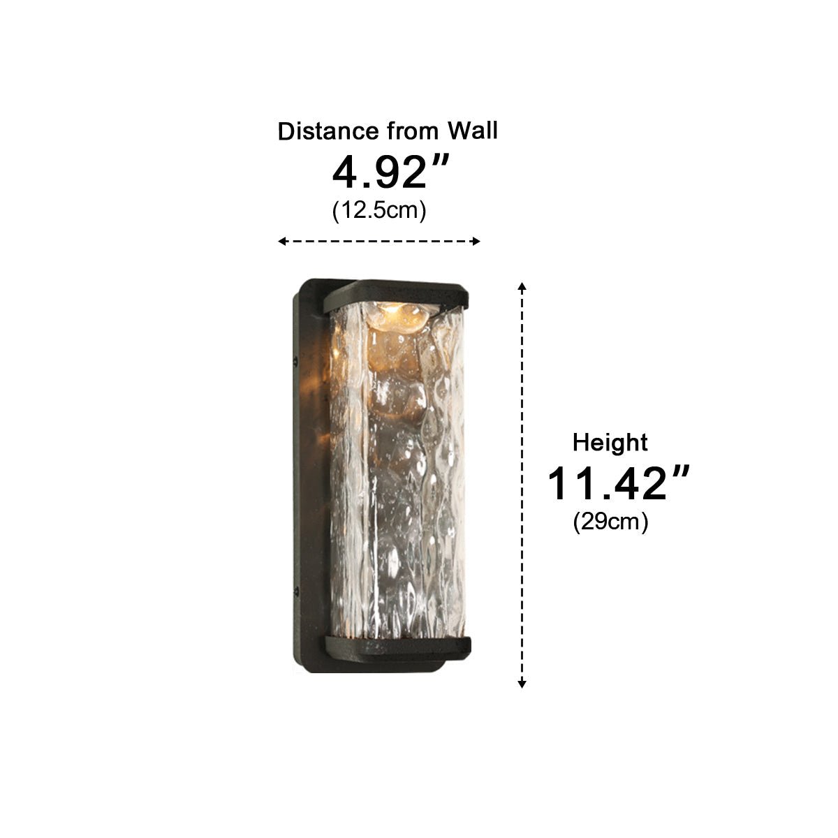 Modern Waterproof Rectangular Water Waves Outdoor LED Porch Wall Lights - Flyachilles
