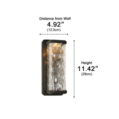 Modern Waterproof Rectangular Water Waves Outdoor LED Porch Wall Lights - Flyachilles