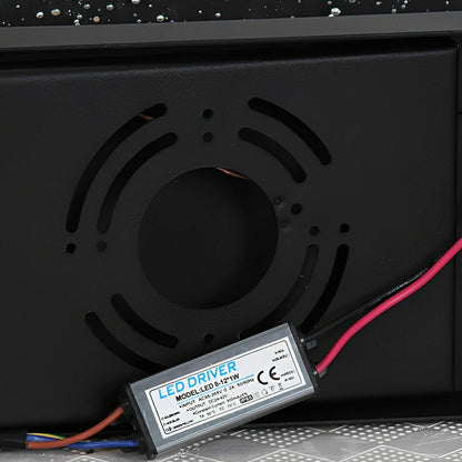 Modern Waterproof Rectangular Water Waves Outdoor LED Porch Wall Lights - Flyachilles