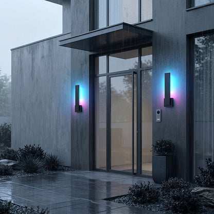 Modern Waterproof RGB LED Outdoor Wall Light Smart Dimmable - Flyachilles