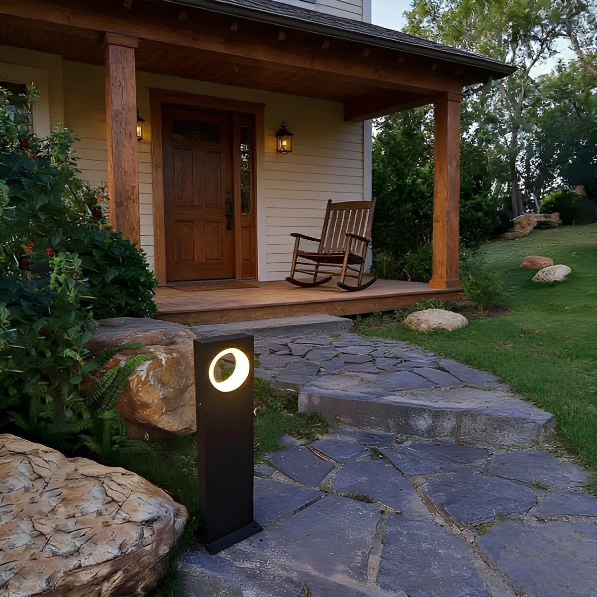 Modern Waterproof Ring - Round LED Outdoor Lawn Landscape Lighting - Flyachilles
