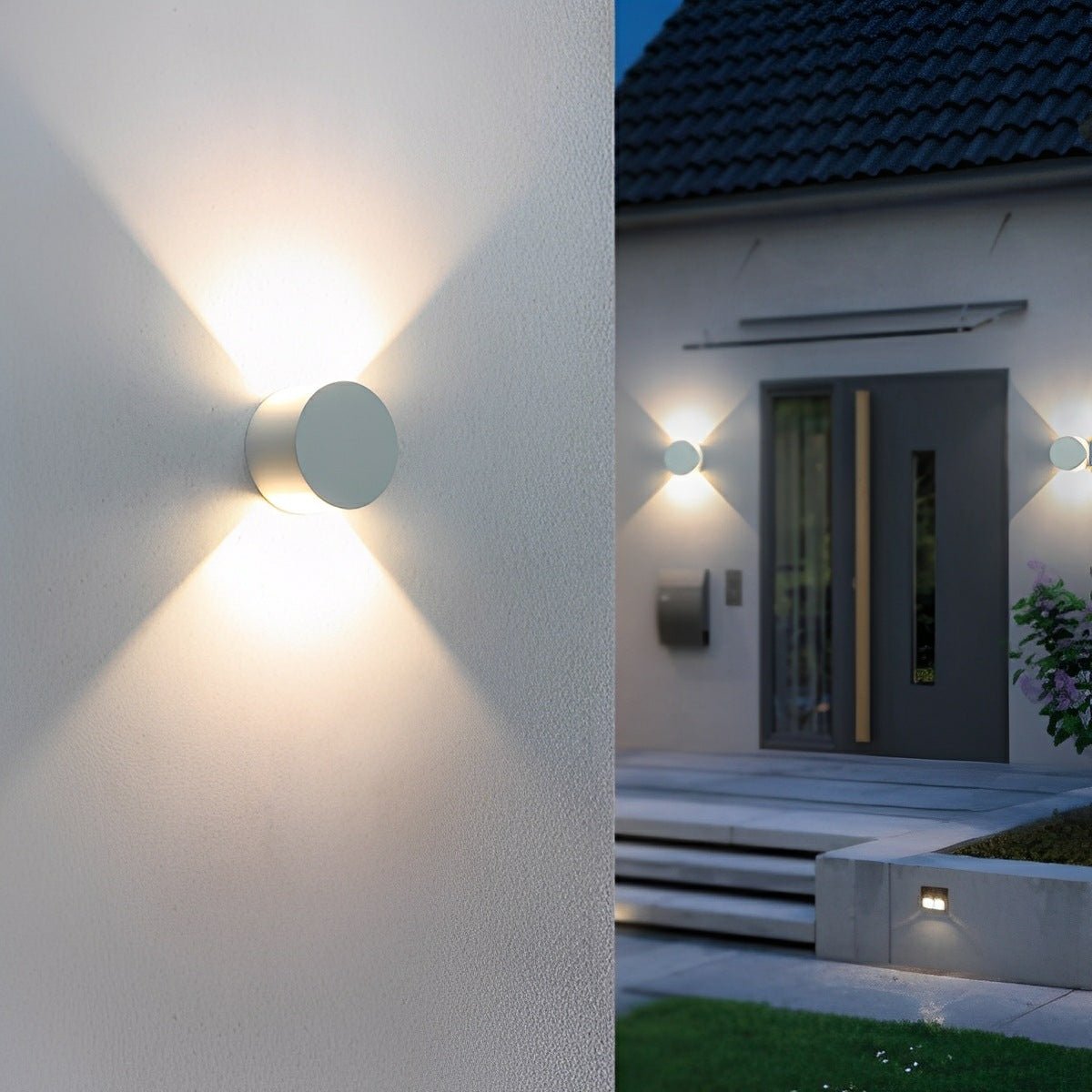 Modern Waterproof Round Up and Down Lights LED Wall Lights - Flyachilles