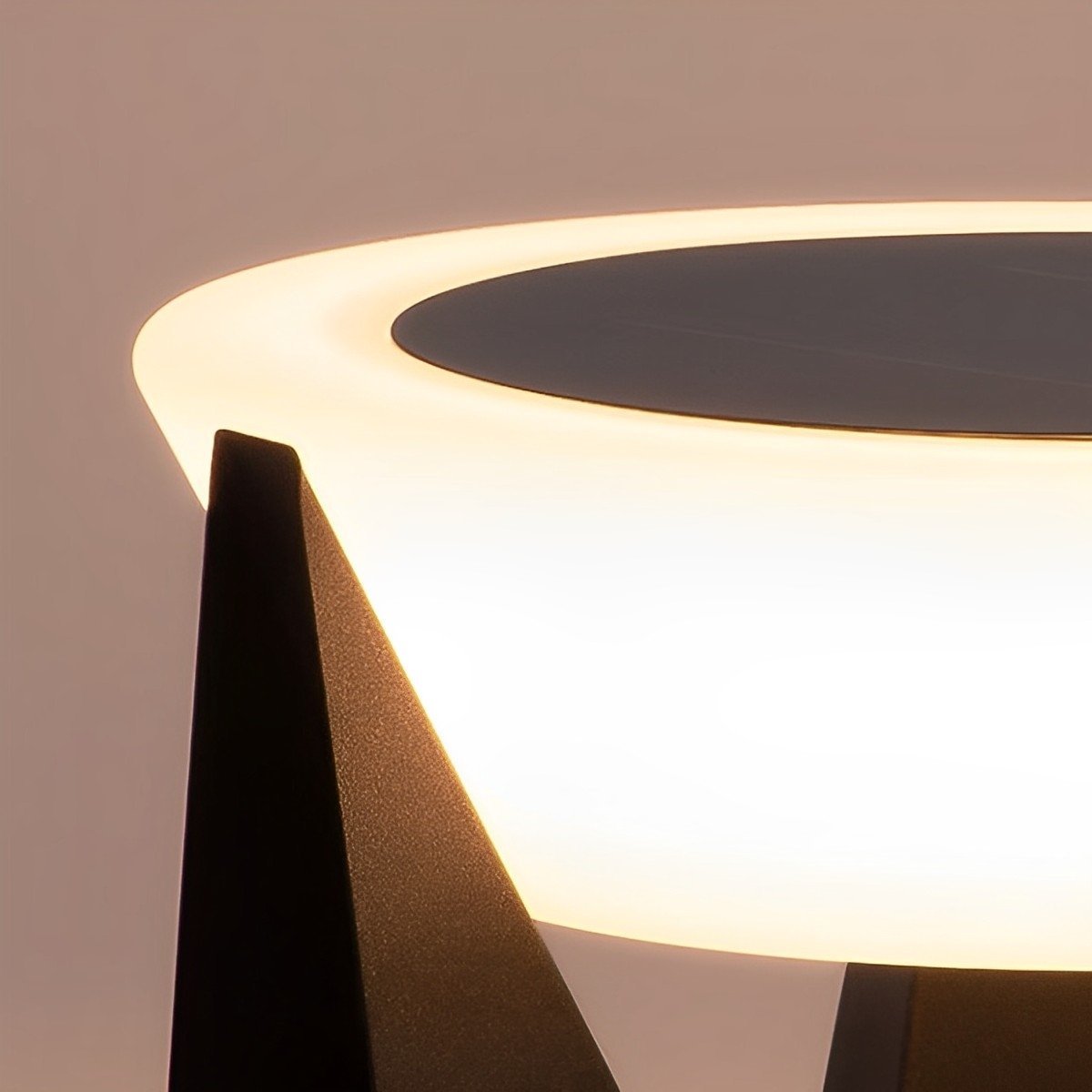 Modern Waterproof Solar Round LED Outdoor Post Lights - Flyachilles