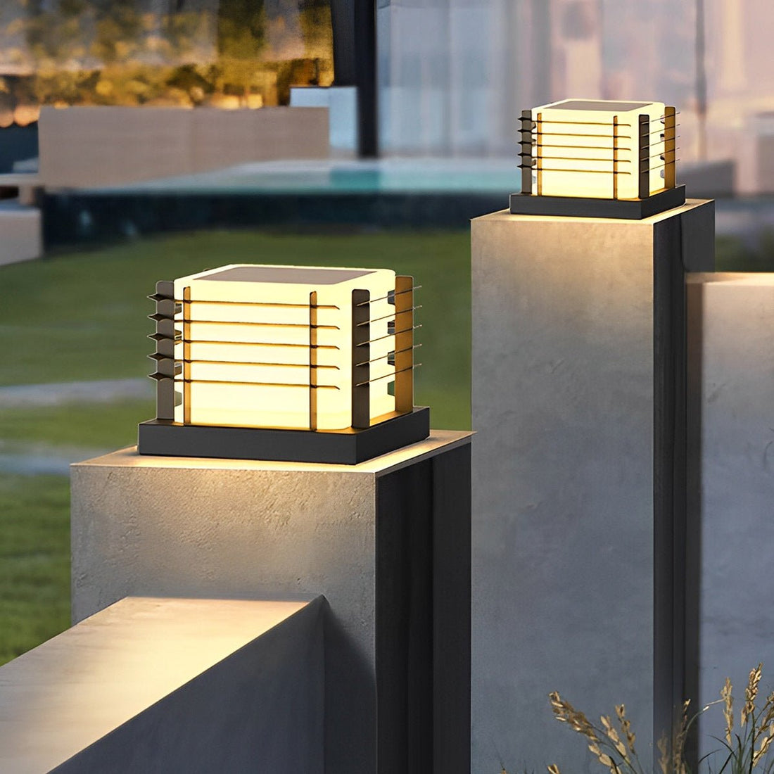 Modern Waterproof Solar Square Fence LED Outdoor Post Lights - Flyachilles