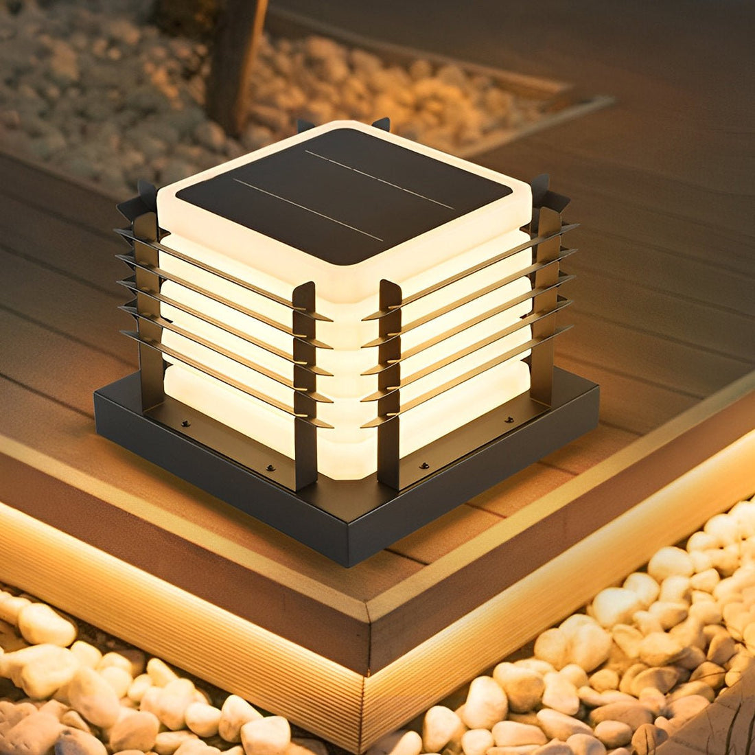 Modern Waterproof Solar Square Fence LED Outdoor Post Lights - Flyachilles