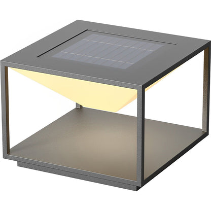 Modern Waterproof Solar Square Mountain LED Outdoor Post Lights - Flyachilles