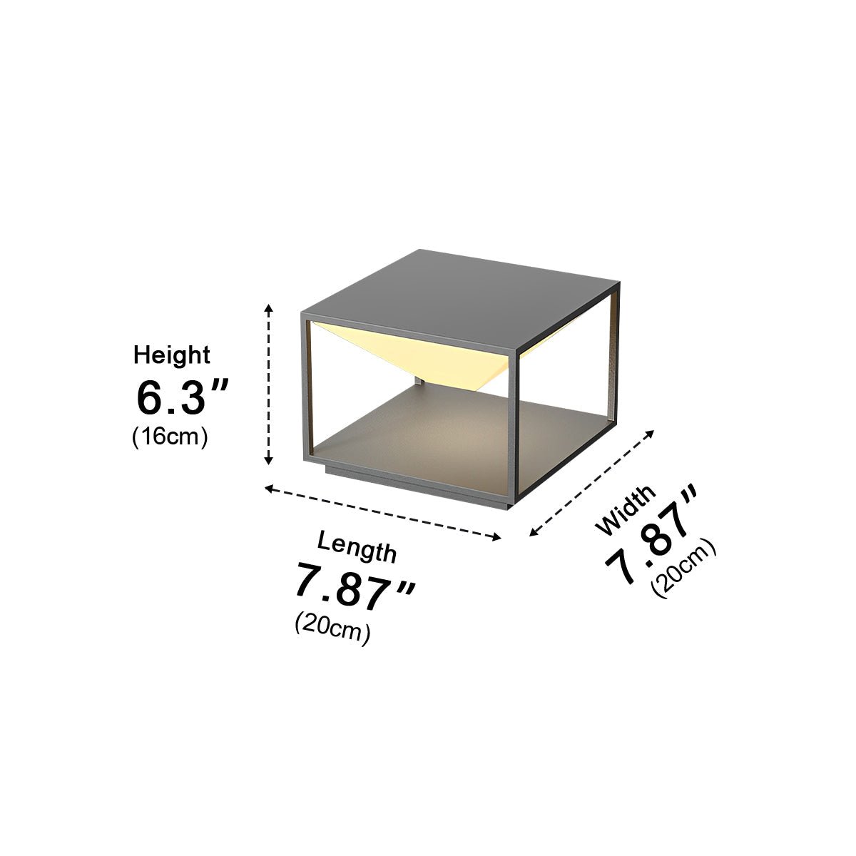 Modern Waterproof Solar Square Mountain LED Outdoor Post Lights - Flyachilles