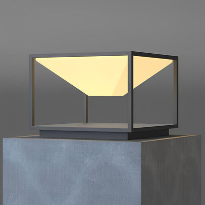 Modern Waterproof Solar Square Mountain LED Outdoor Post Lights - Flyachilles