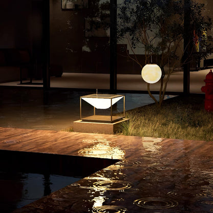 Modern Waterproof Solar Square Mountain LED Outdoor Post Lights - Flyachilles