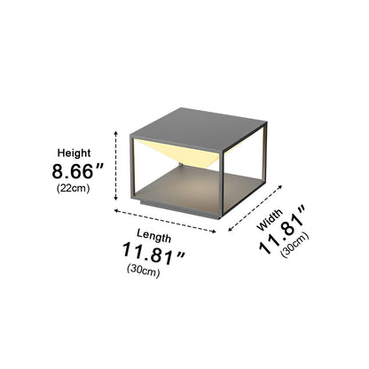 Modern Waterproof Solar Square Mountain LED Outdoor Post Lights - Flyachilles