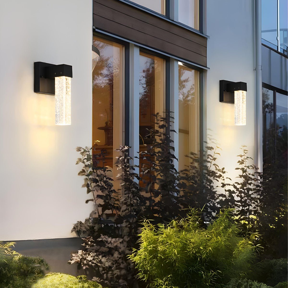 Modern Waterproof Square Long Strip Crystal LED Outdoor Wall Light - Flyachilles