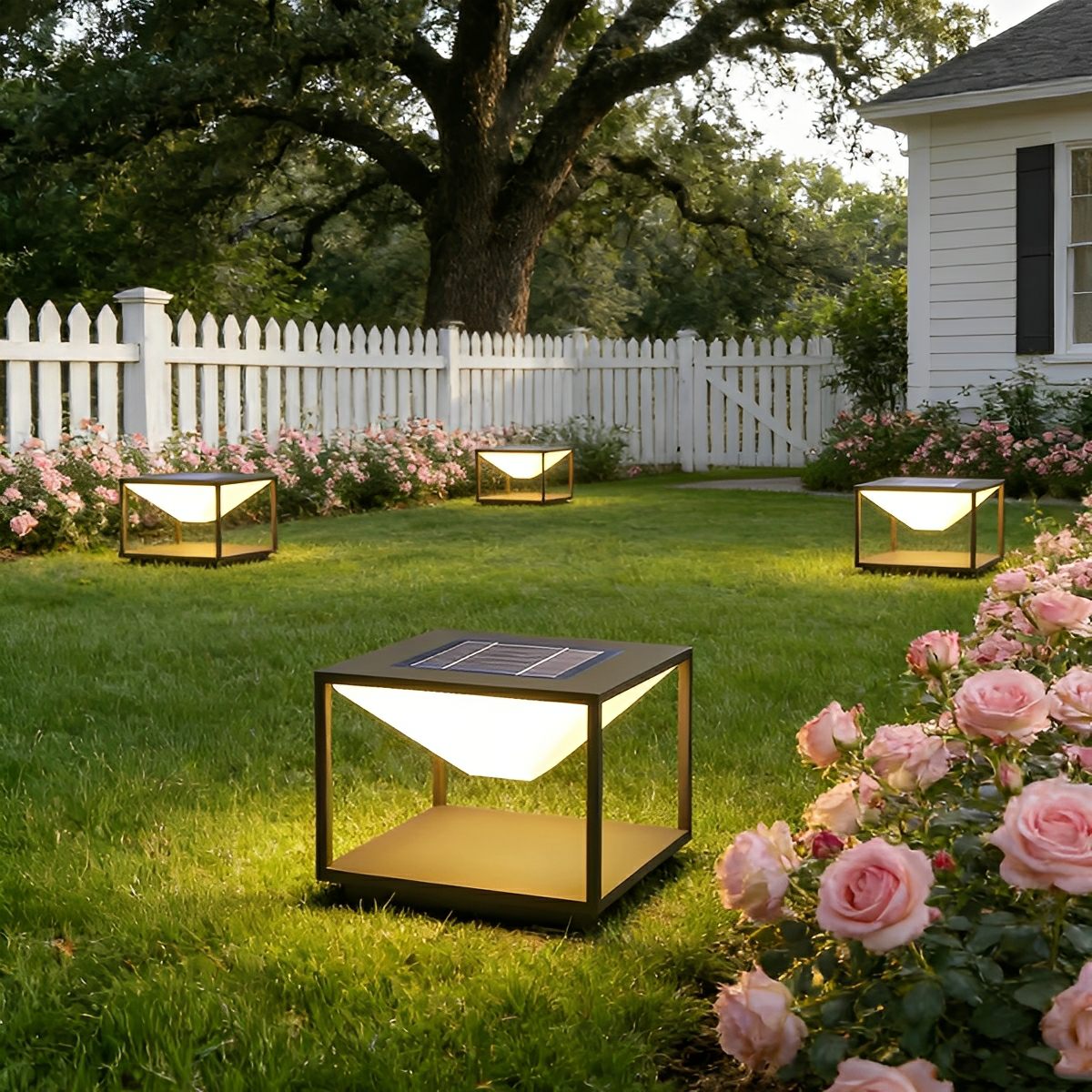 Modern Waterproof Square Mountain LED Outdoor Post Lights - Flyachilles
