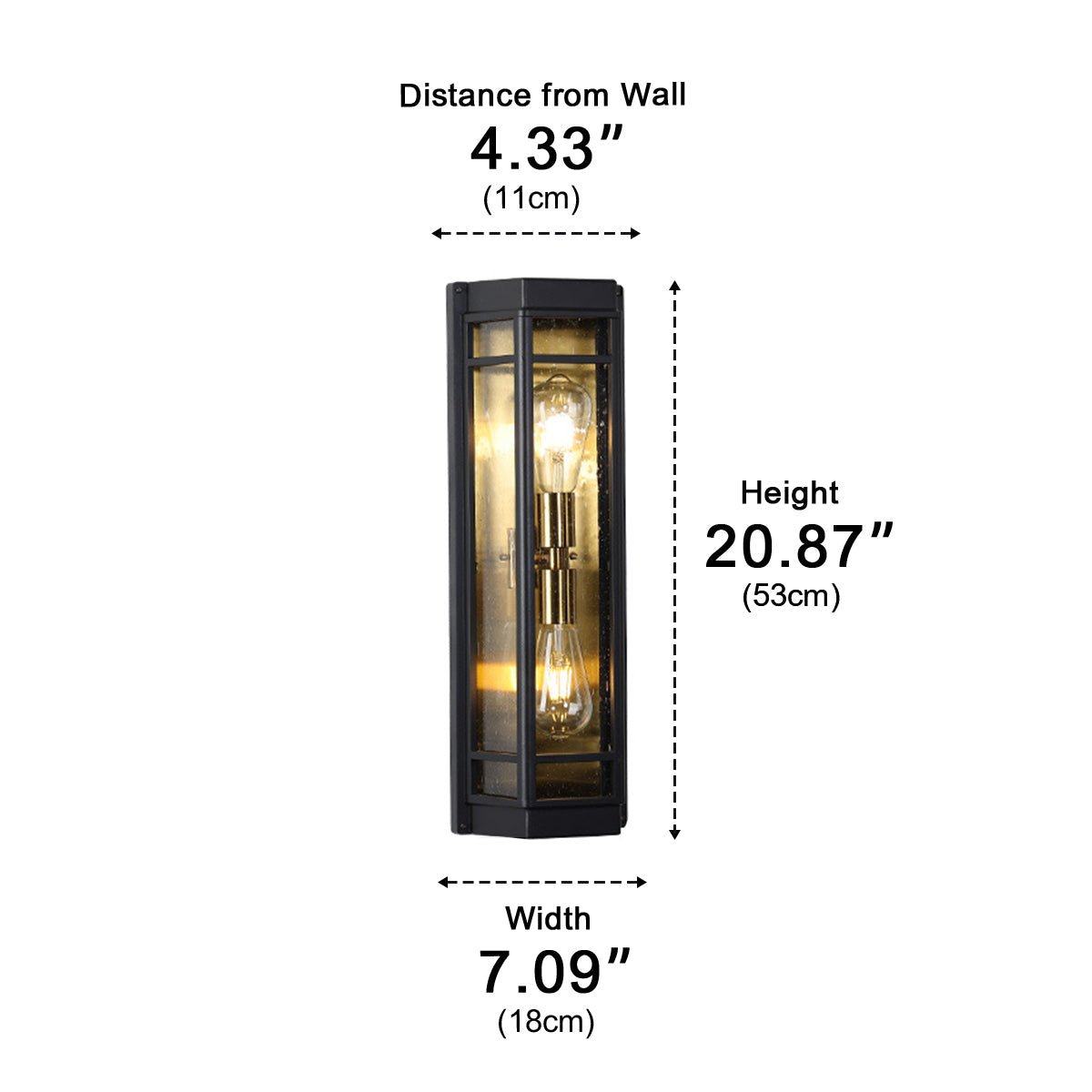 Modern Waterproof Triangle Tiered Bulbs Outdoor LED Porch Wall Lights - Flyachilles