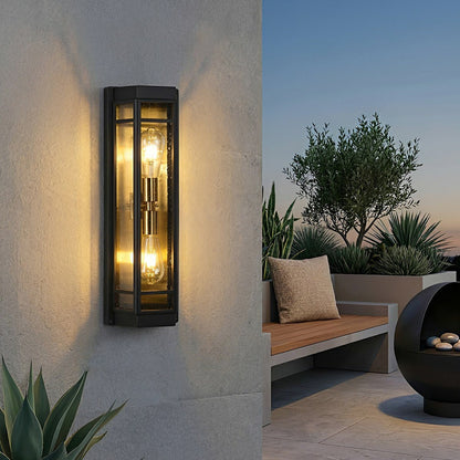 Modern Waterproof Triangle Tiered Bulbs Outdoor LED Porch Wall Lights - Flyachilles