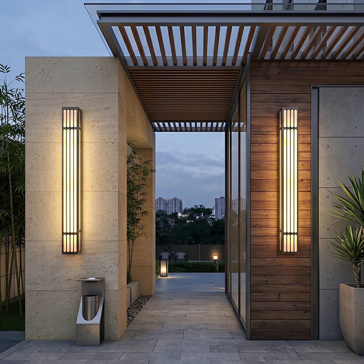 Modern Waterproof Vertical Outdoor LED Wall Sconce - Flyachilles