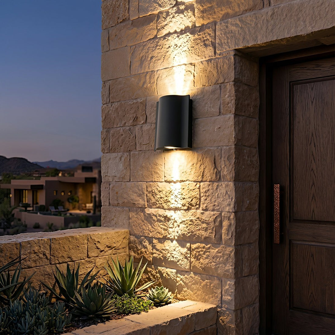 Modern Waterproof Water Wave Up and Down Outdoor Wall Light - Flyachilles