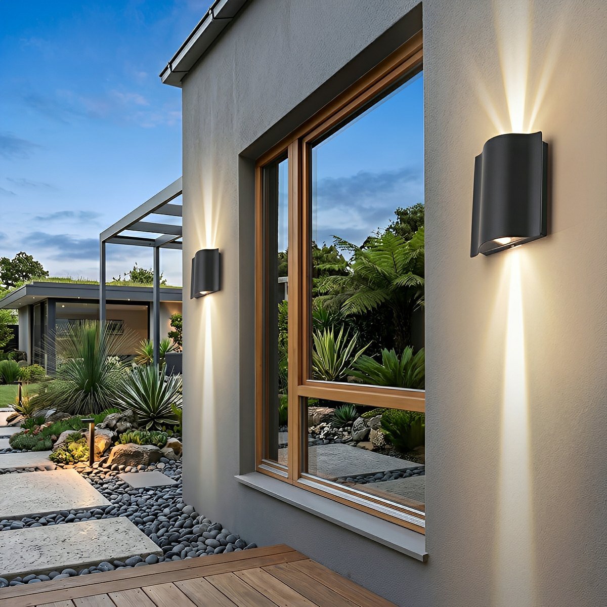 Modern Waterproof Water Wave Up and Down Outdoor Wall Light - Flyachilles