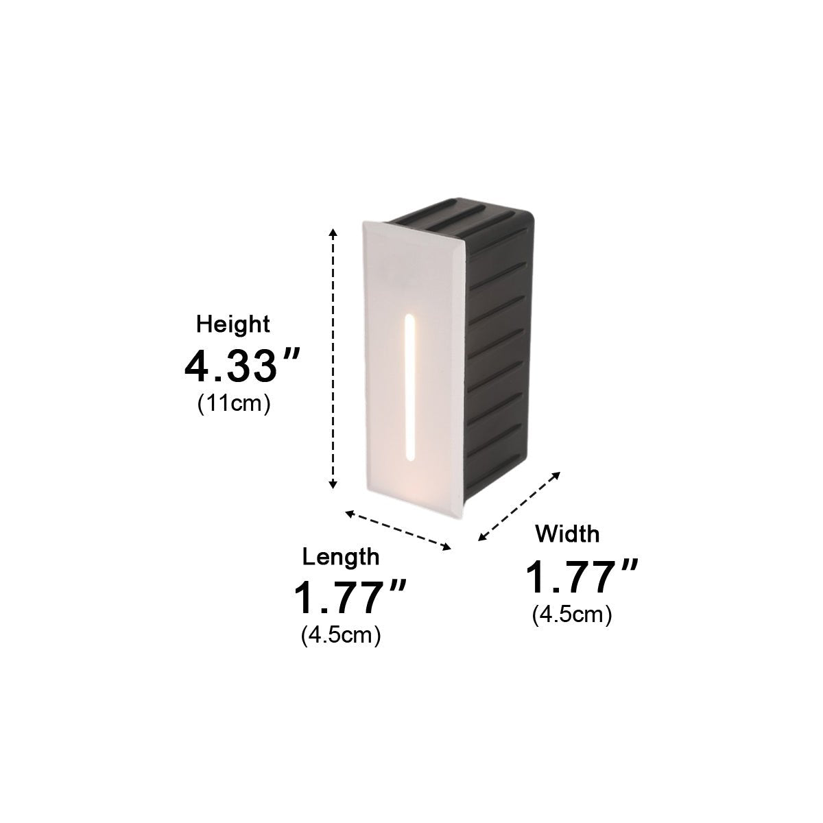 Modern Waterproof White Rectangle LED Waterproof Recessed Stair Lights Step Lights - Flyachilles
