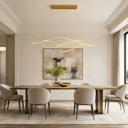 Modern Wave LED Linear Pendant Light - Flyachilles