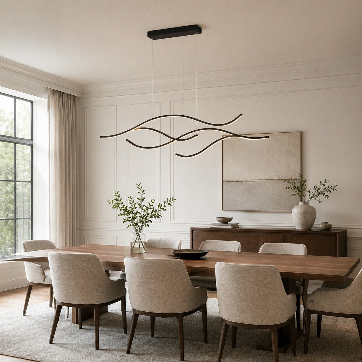 Modern Wave LED Linear Pendant Light - Flyachilles