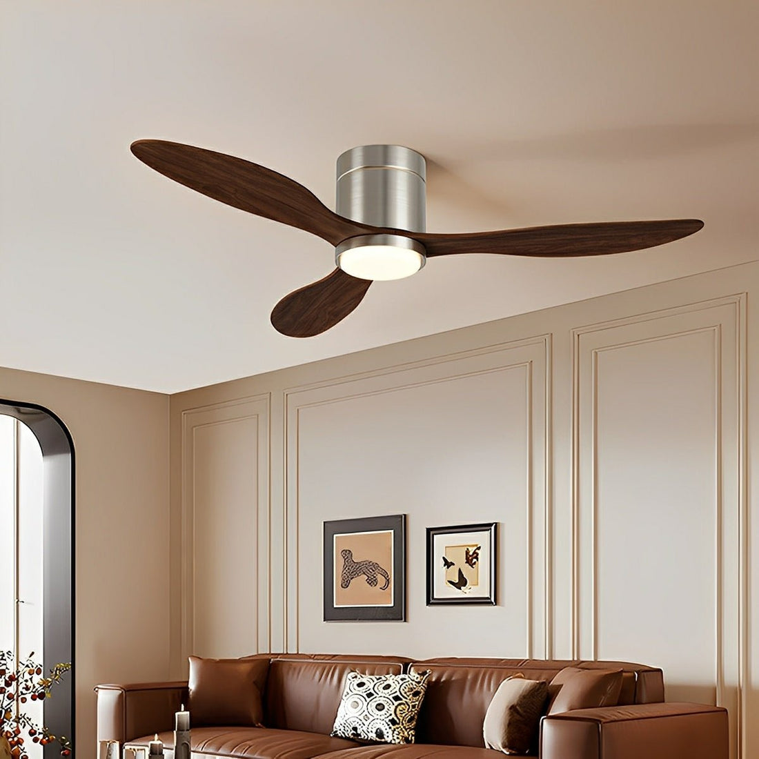 Modern Wing - inspired Blade Reverse Ceiling Fan - with Light - Flyachilles