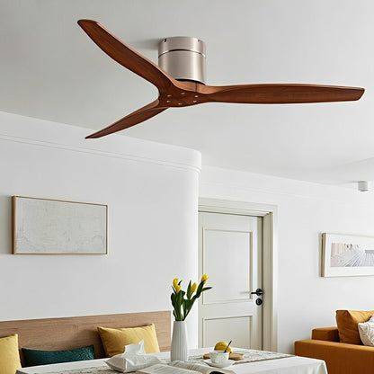 Modern Wing - inspired Wood 3 - Blade DC Motor Reverse Ceiling Fan - Flyachilles