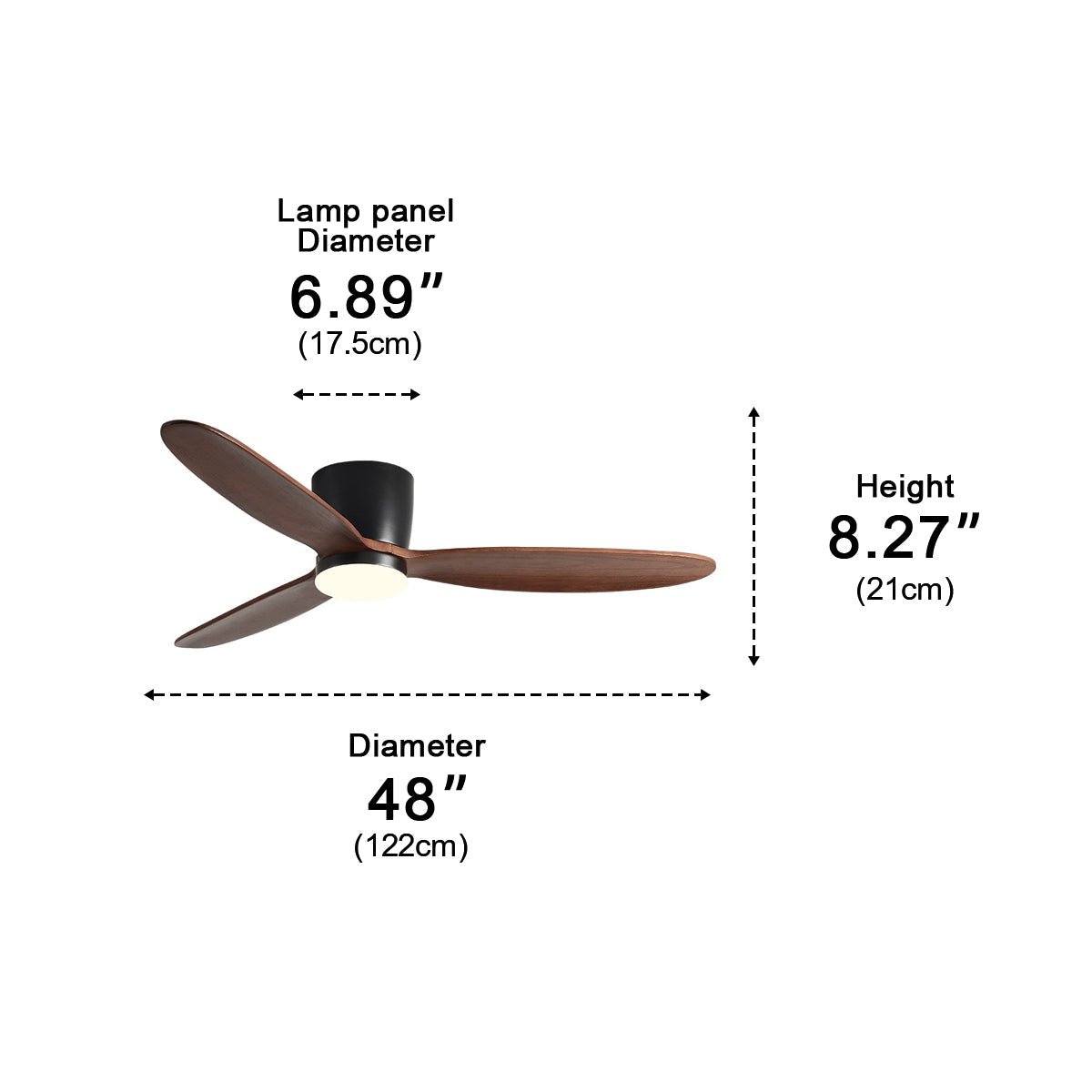 Modern Wood 6 - Speed Inverter Ceiling Fan Light - Flyachilles