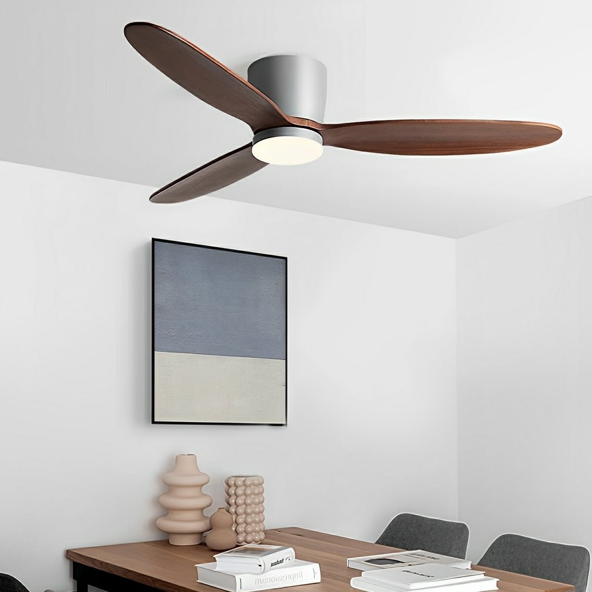 Modern Wood 6 - Speed Inverter Ceiling Fan Light - Flyachilles