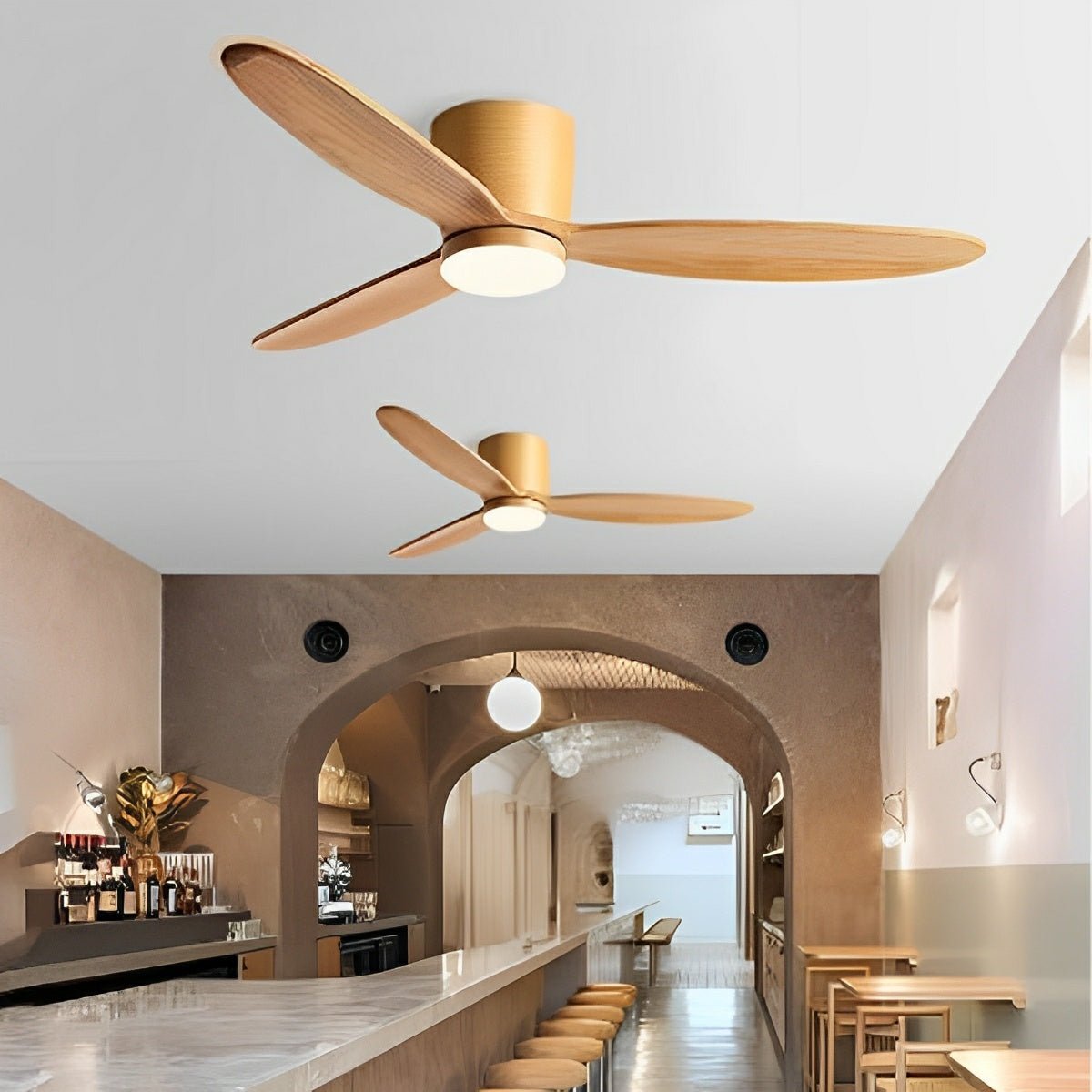 Modern Wood 6 - Speed Inverter Ceiling Fan Light - Flyachilles