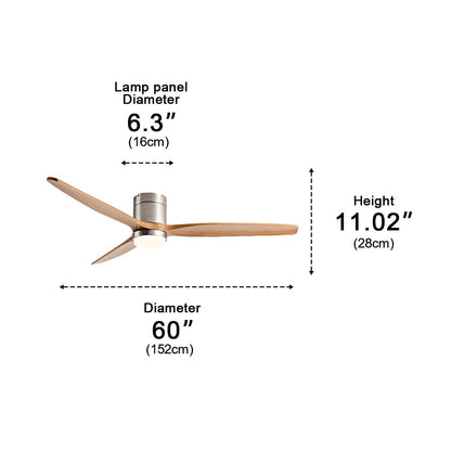 Modern Wood 6 - Speed Reverse Fan Ceiling Fan Light - Flyachilles