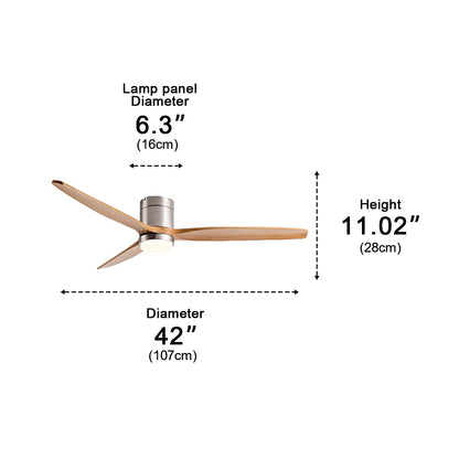 Modern Wood 6 - Speed Reverse Fan Ceiling Fan Light - Flyachilles
