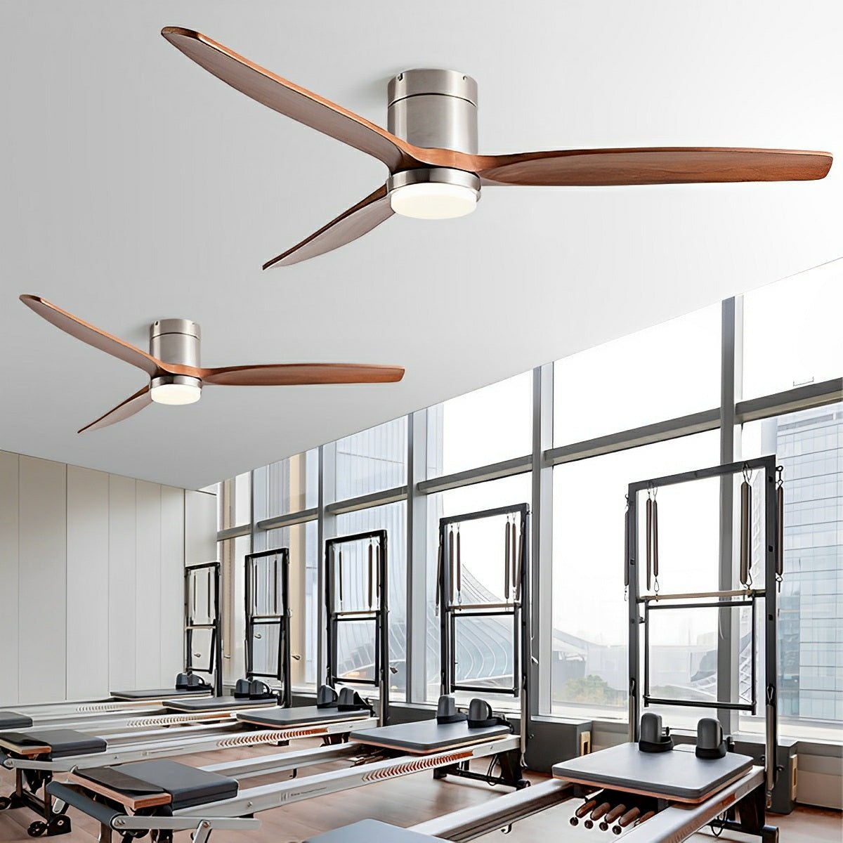 Modern Wood 6 - Speed Reverse Fan Ceiling Fan Light - Flyachilles