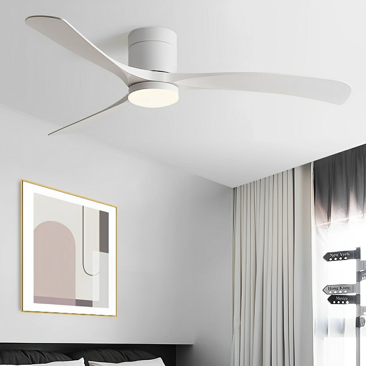 Modern Wood 6 - speed Variable Frequency Fan Light - Flyachilles