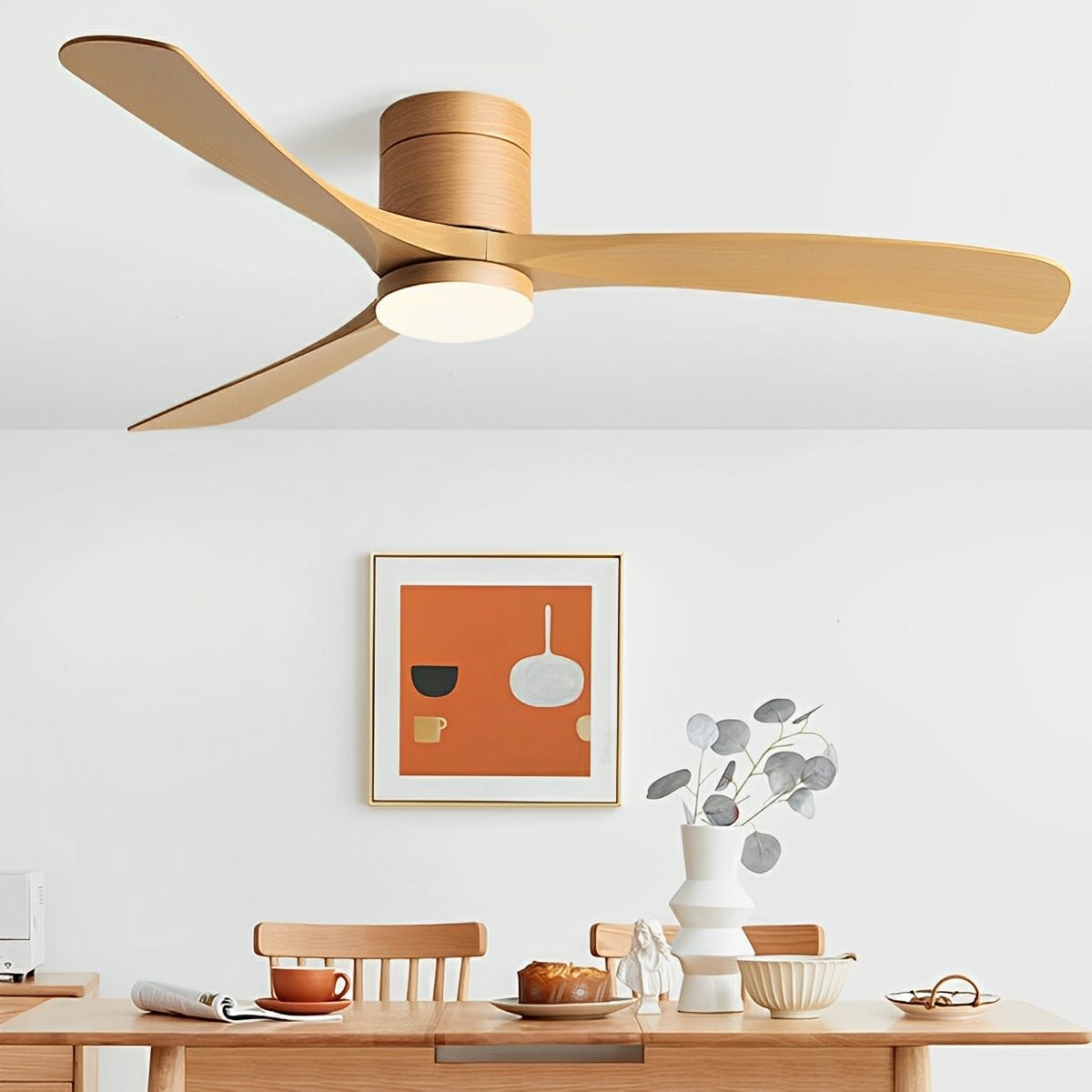 Modern Wood 6 - speed Variable Frequency Fan Light - Flyachilles