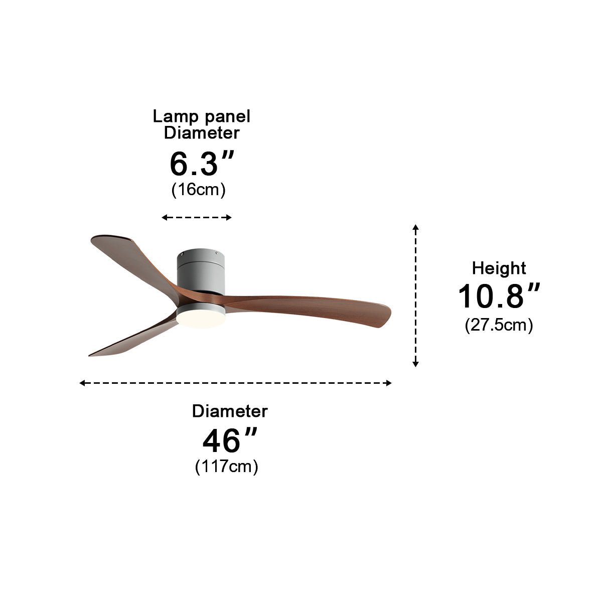 Modern Wood 6 - speed Variable Frequency Fan Light - Flyachilles
