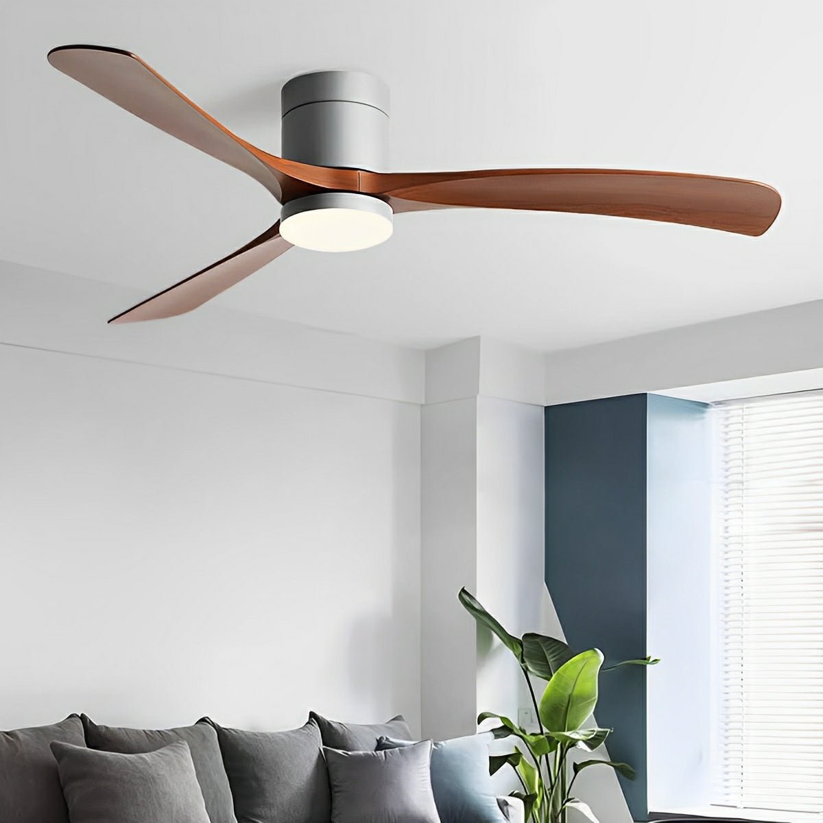 Modern Wood 6 - speed Variable Frequency Fan Light - Flyachilles