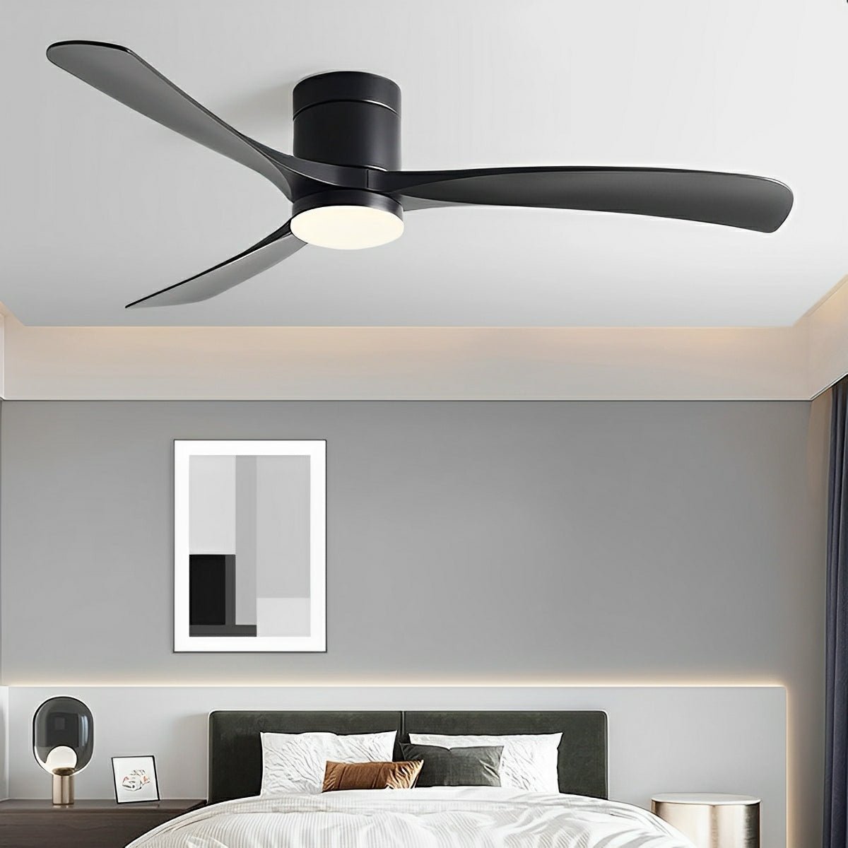 Modern Wood 6 - speed Variable Frequency Fan Light - Flyachilles