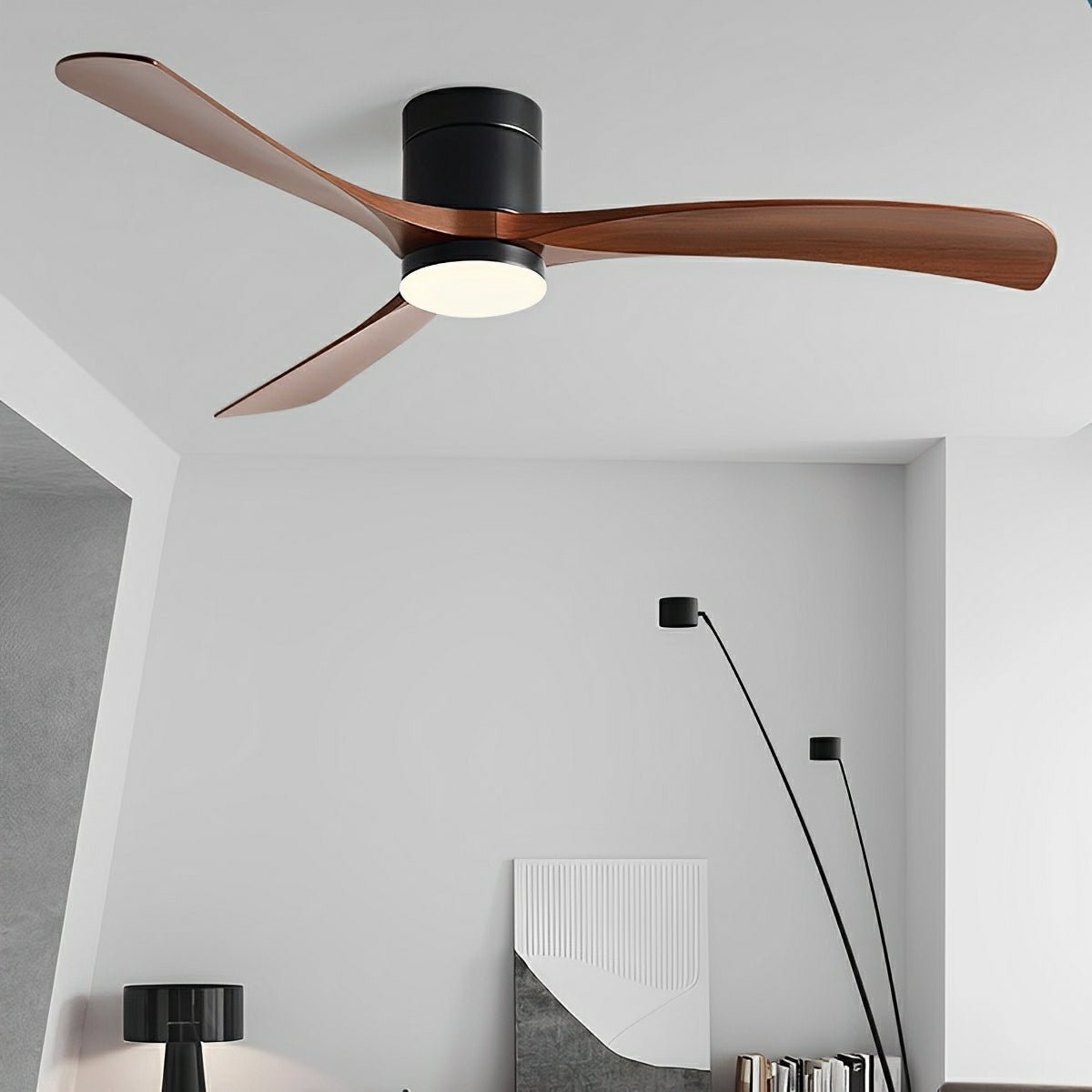 Modern Wood 6 - speed Variable Frequency Fan Light - Flyachilles