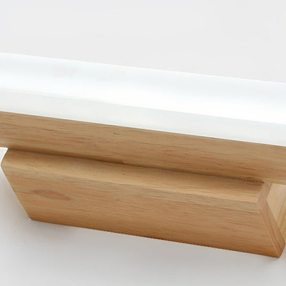 Modern Wood LED Vanity Light Minimalist Bathroom Mirror Wall Sconce - Flyachilles