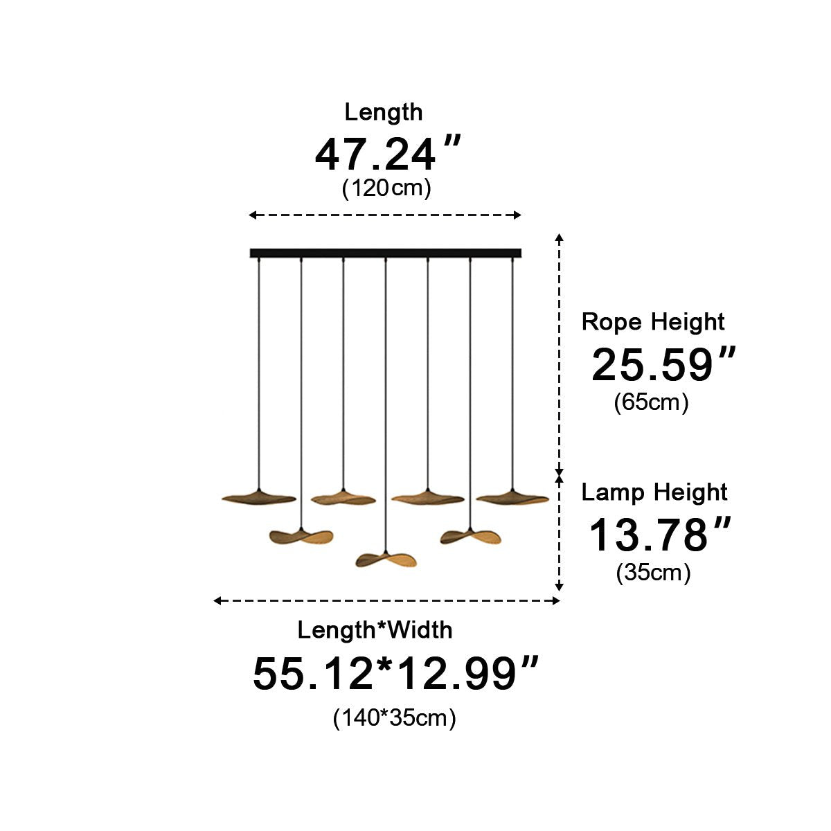 Modern Wood Natural Style Lotus Leaf LED Pendant Light - Flyachilles