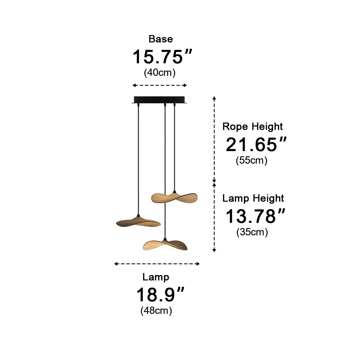 Modern Wood Natural Style Lotus Leaf LED Pendant Light - Flyachilles