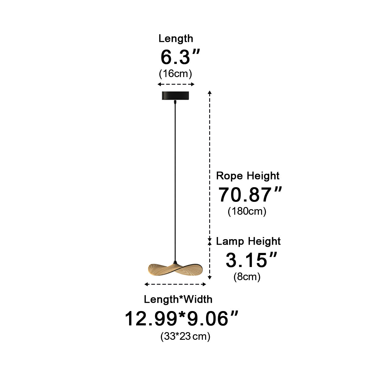 Modern Wood Natural Style Lotus Leaf LED Pendant Light - Flyachilles