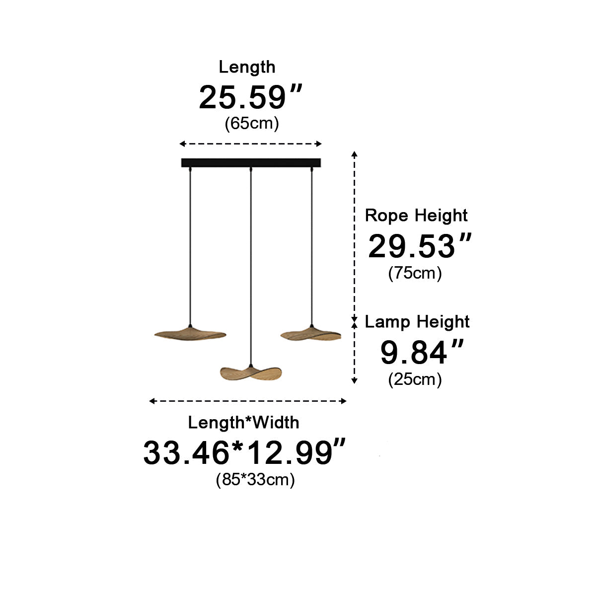 Modern Wood Natural Style Lotus Leaf LED Pendant Light - Flyachilles