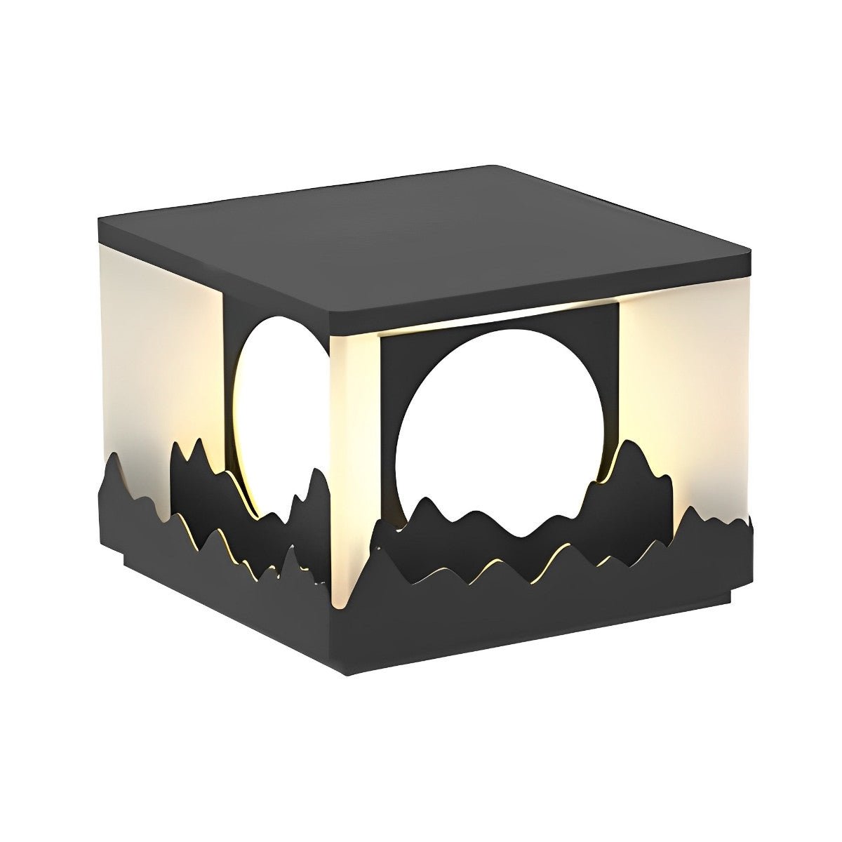 Mountain Scenery Waterproof LED Modern Solar Fence Post Lights Column Pillar Light - Flyachilles