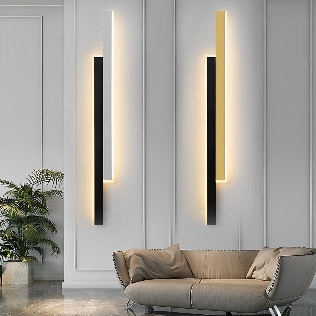 Nordic Minimalist Double Long Strip LED Wall Lamp - Flyachilles